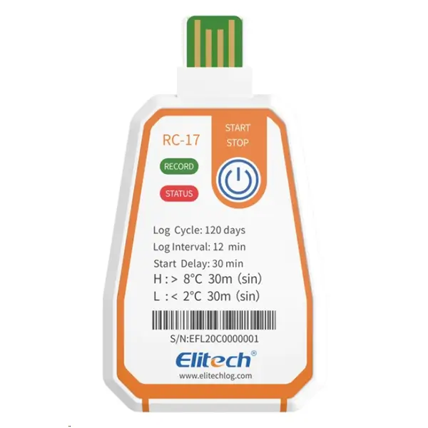 RC-17 Registrador de temperatura de un solo uso