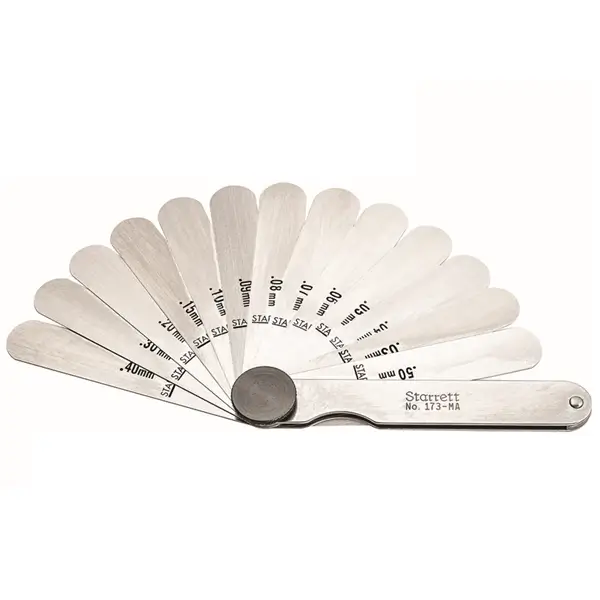 Galgas de espesor, 13 hojas, 0.03 a 0.5mm