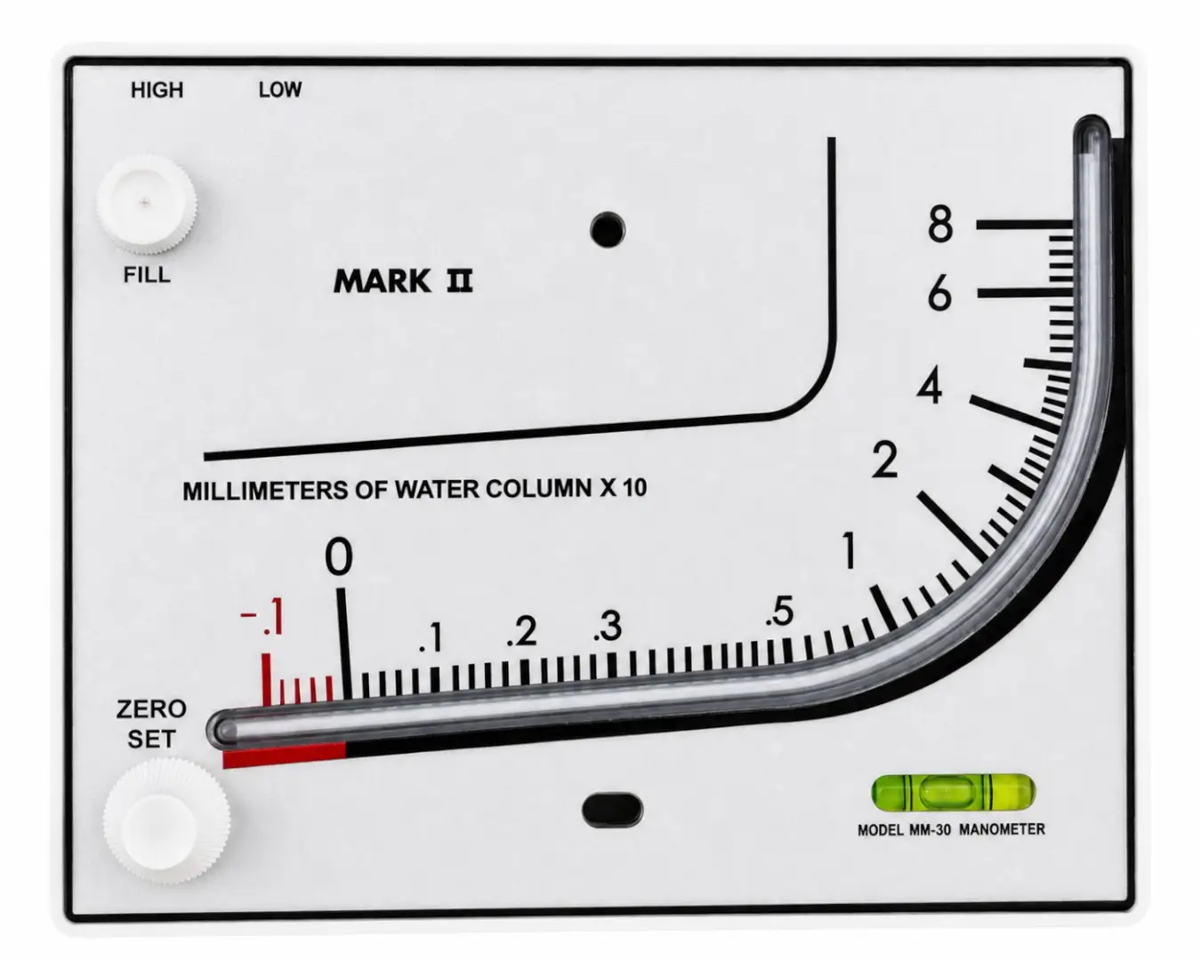 Manómetro diferencial MarkII -1 a 80mmH2O (-10 a 785Pa)